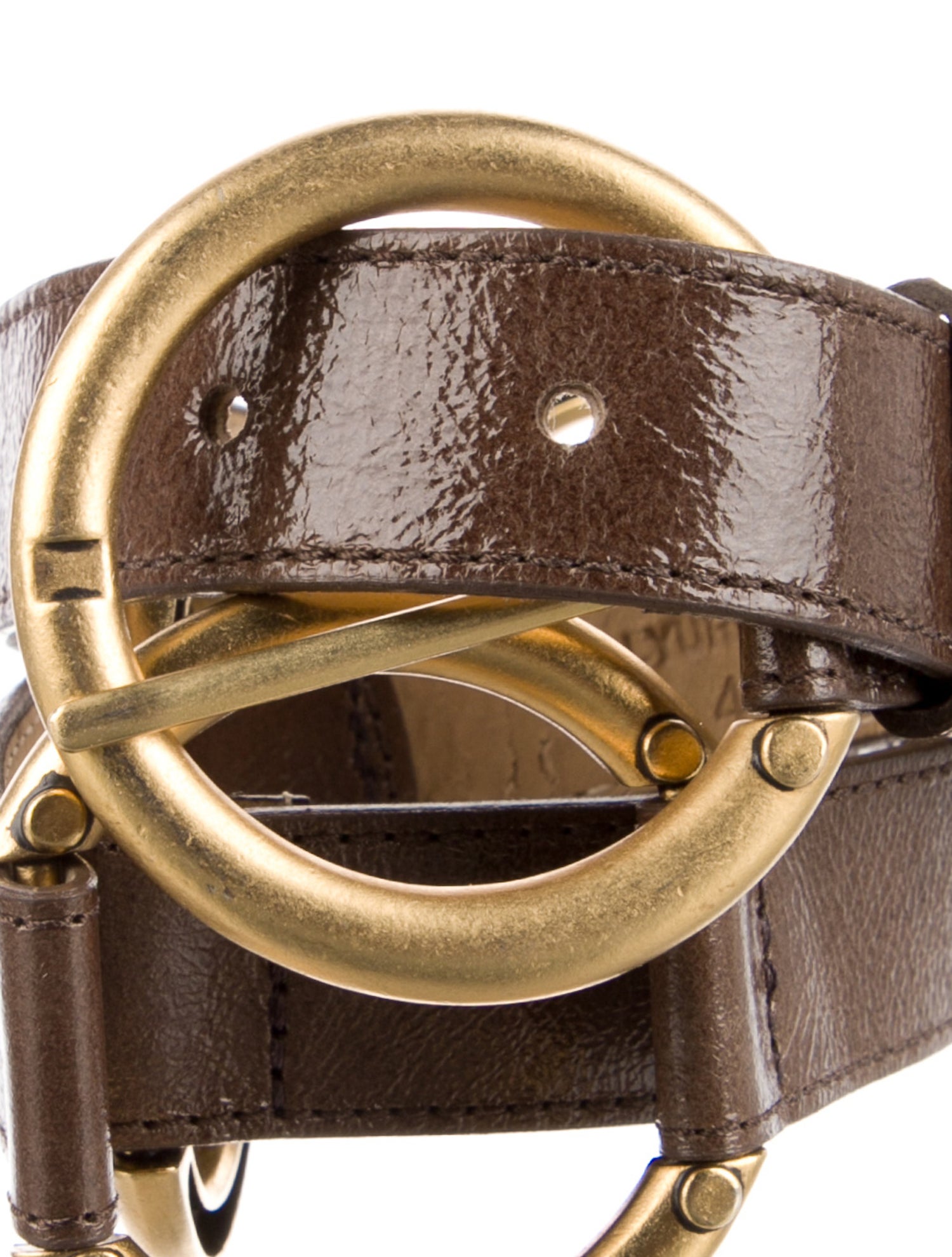 St. John Wide Patent Leather Waist Belt