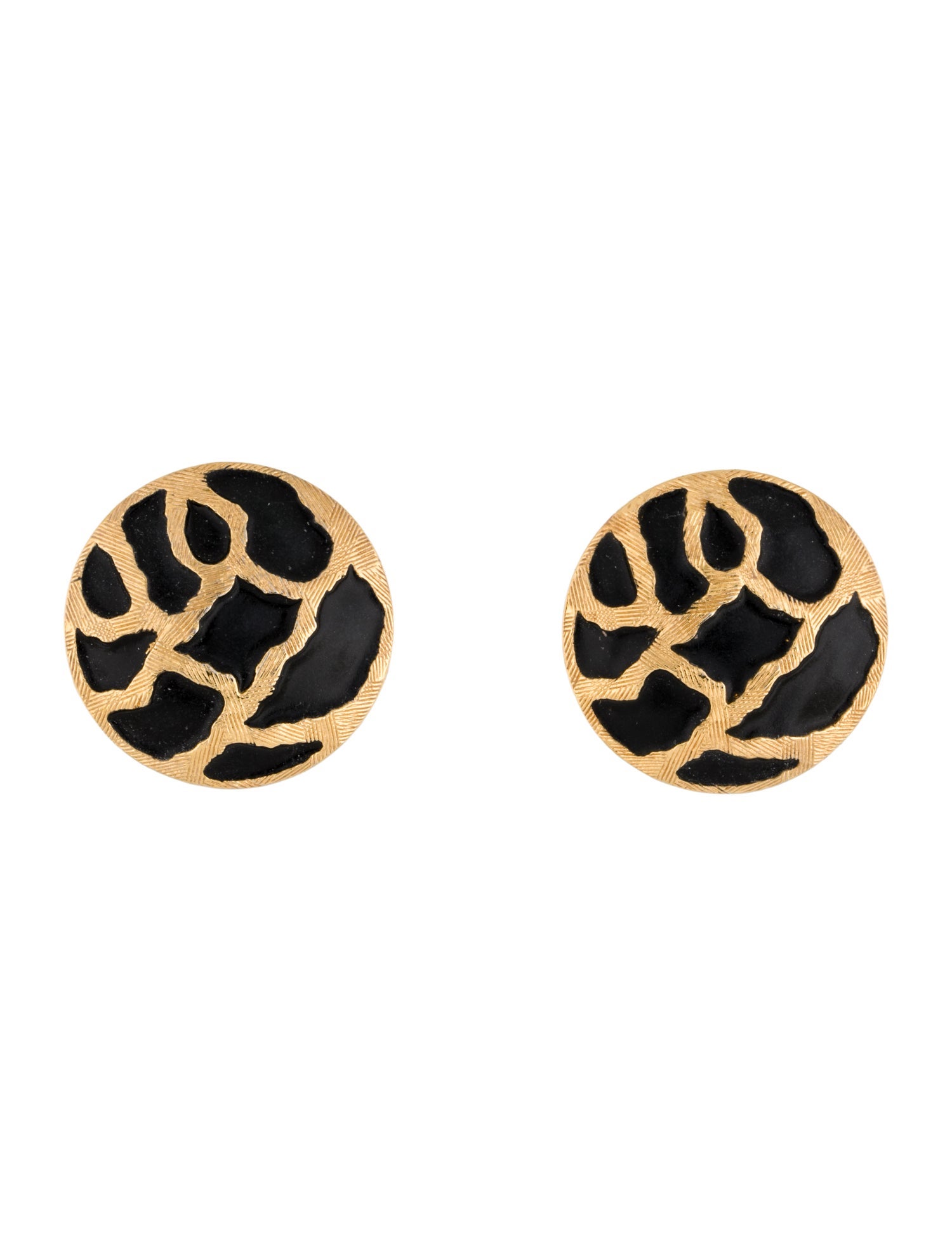 St. John Enamel Clip-On Earrings
