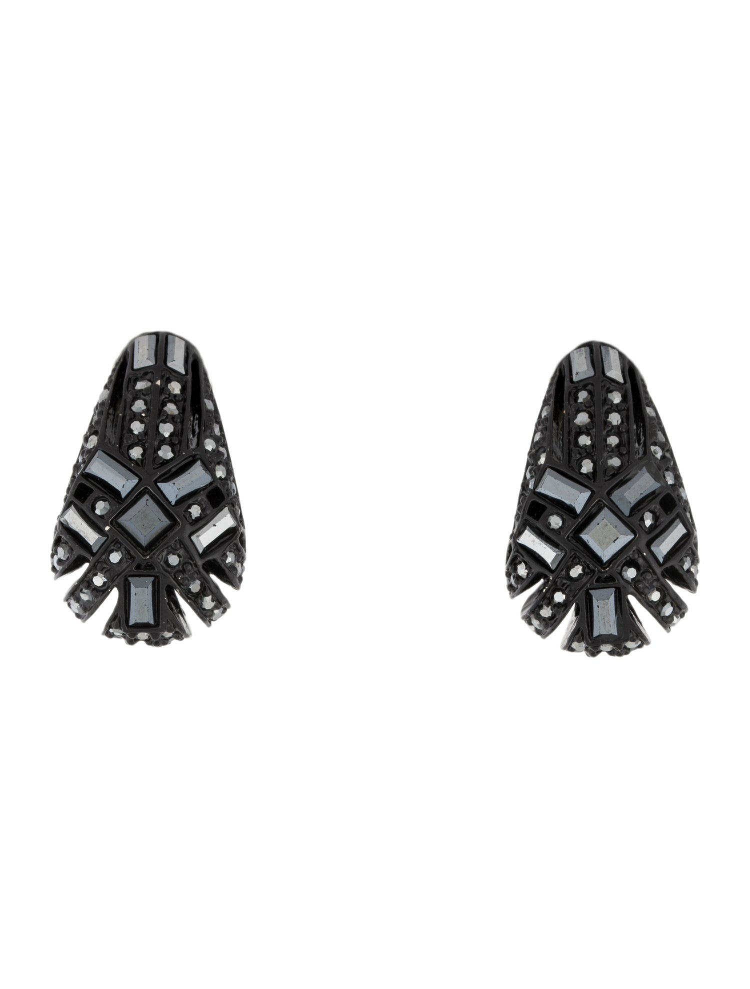 St. John Crystal Clip-On Earrings