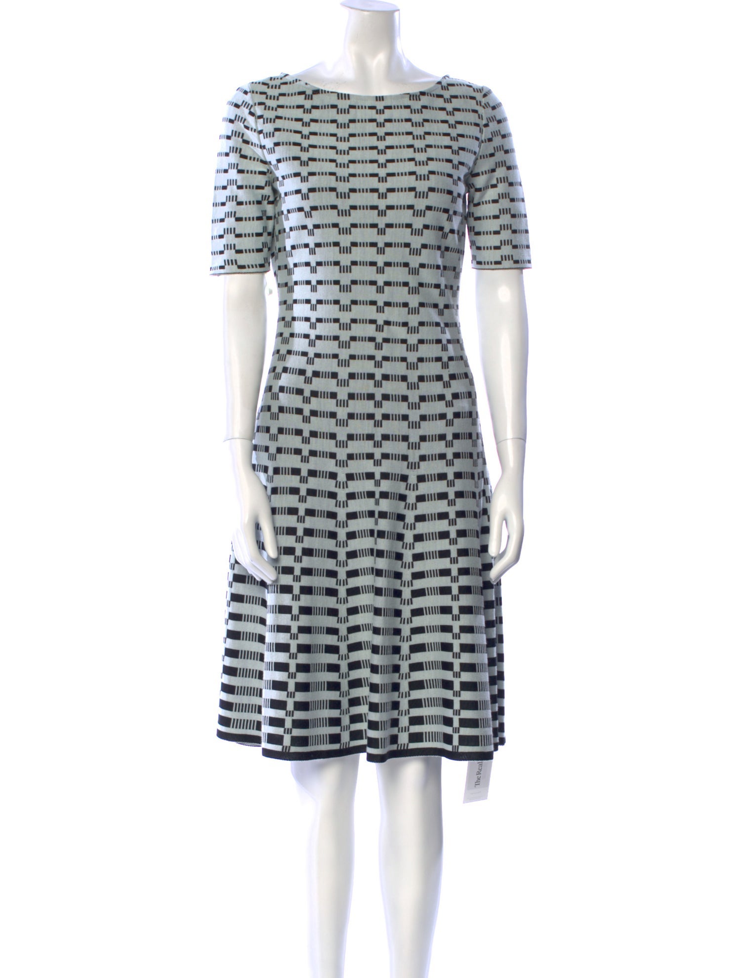 St. John Striped Knee-Length Dress
