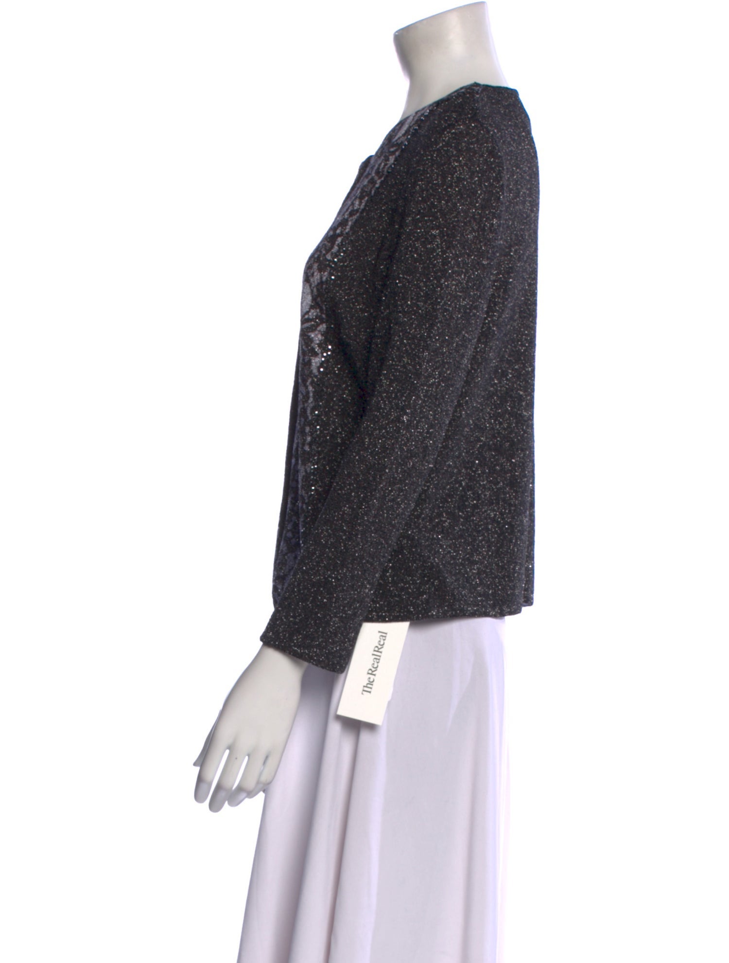 St. John Printed Crew Neck Sweater