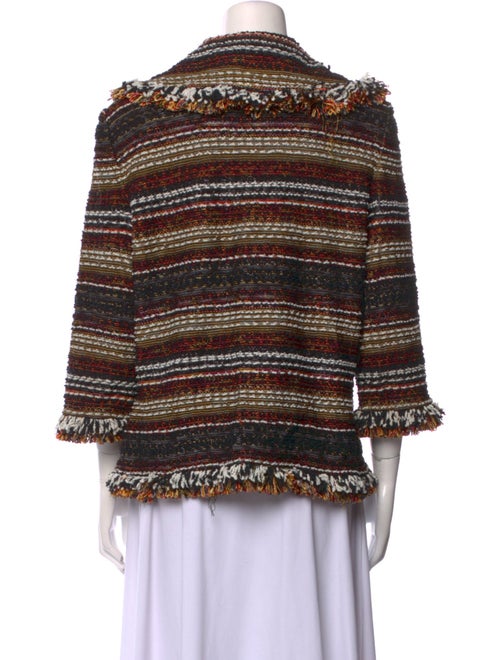 St. John Striped V-Neck Sweater