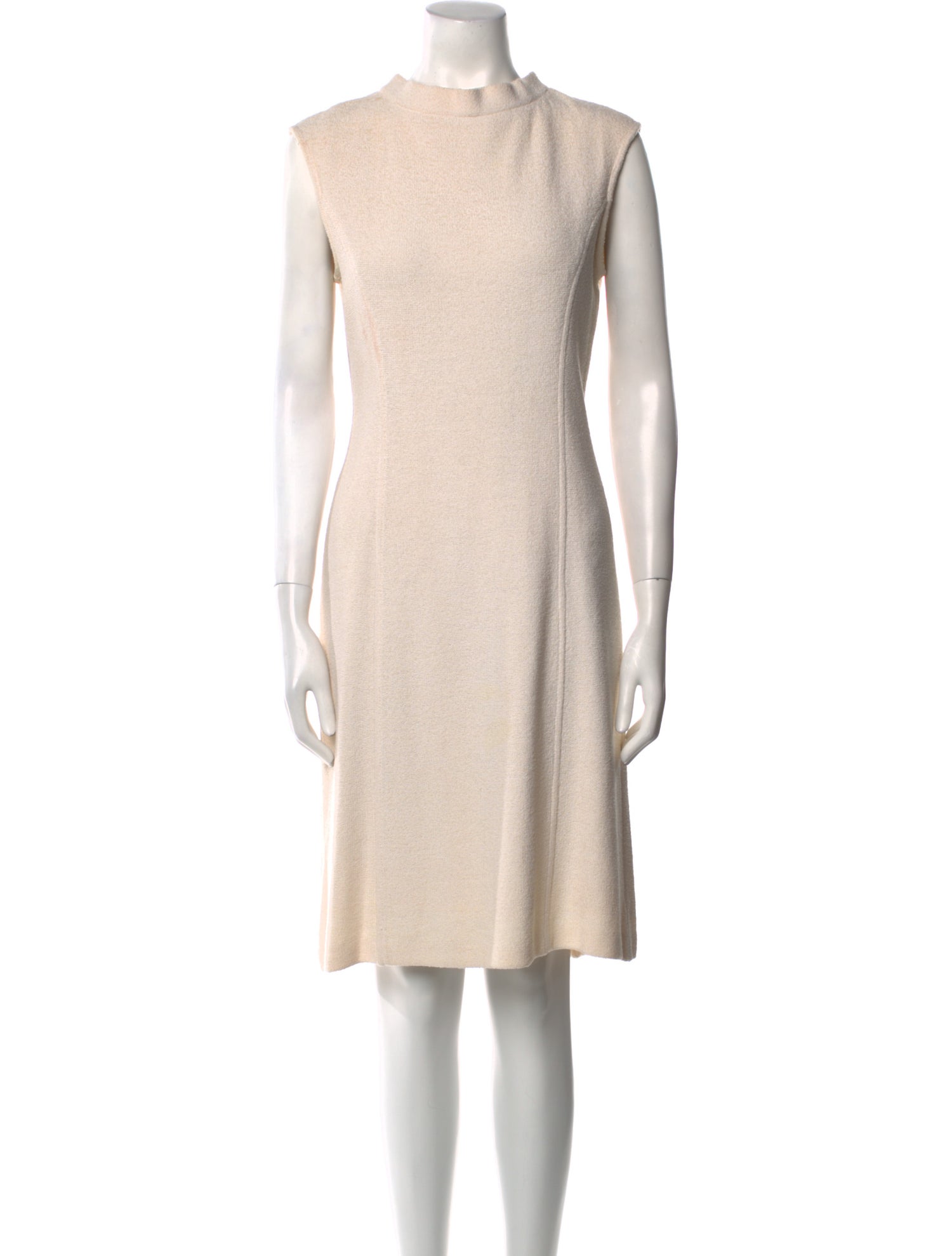 St. John Mock Neck Knee-Length Dress