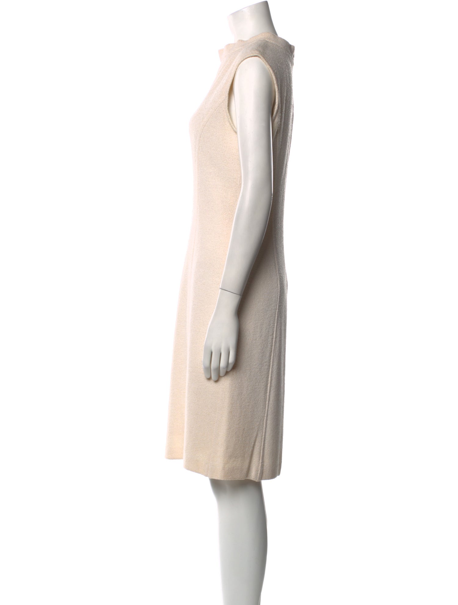 St. John Mock Neck Knee-Length Dress