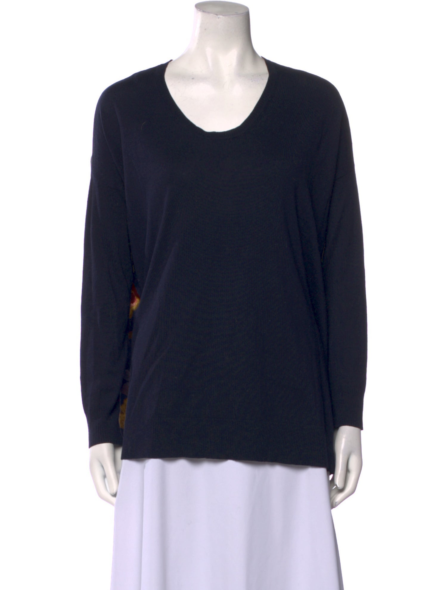 St. John Scoop Neck Long Sleeve Sweatshirt