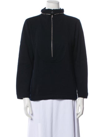 St. John Cashmere Mock Neck Sweater