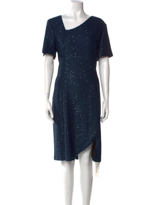 St. John Asymmetrical Knee-Length Dress