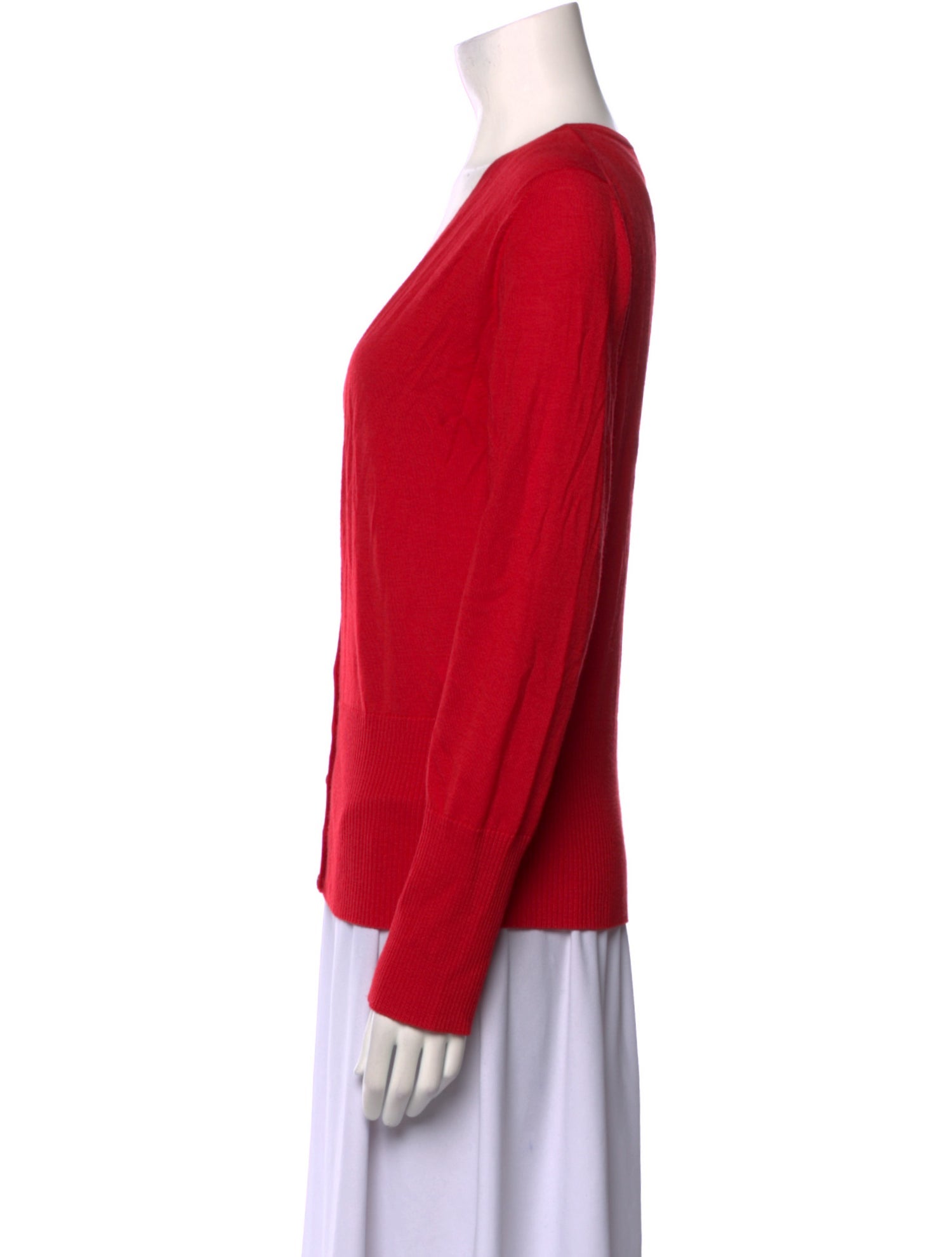 St. John Wool Plunge Neckline Sweater