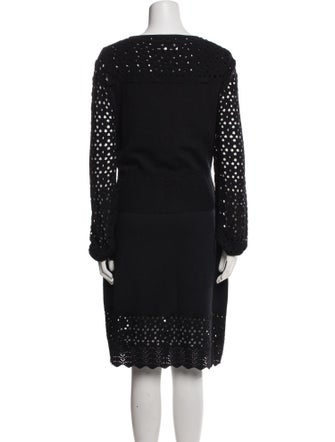 St. John Lace Pattern Cutout Accent Dress Set