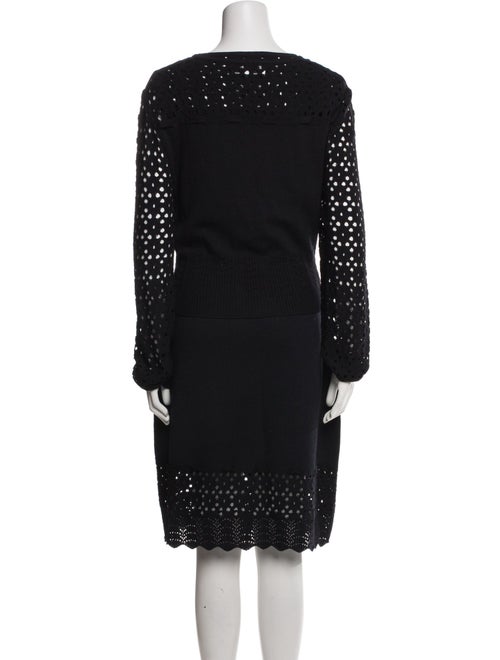 St. John Lace Pattern Cutout Accent Dress Set