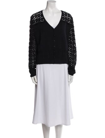 St. John Lace Pattern Cutout Accent Dress Set