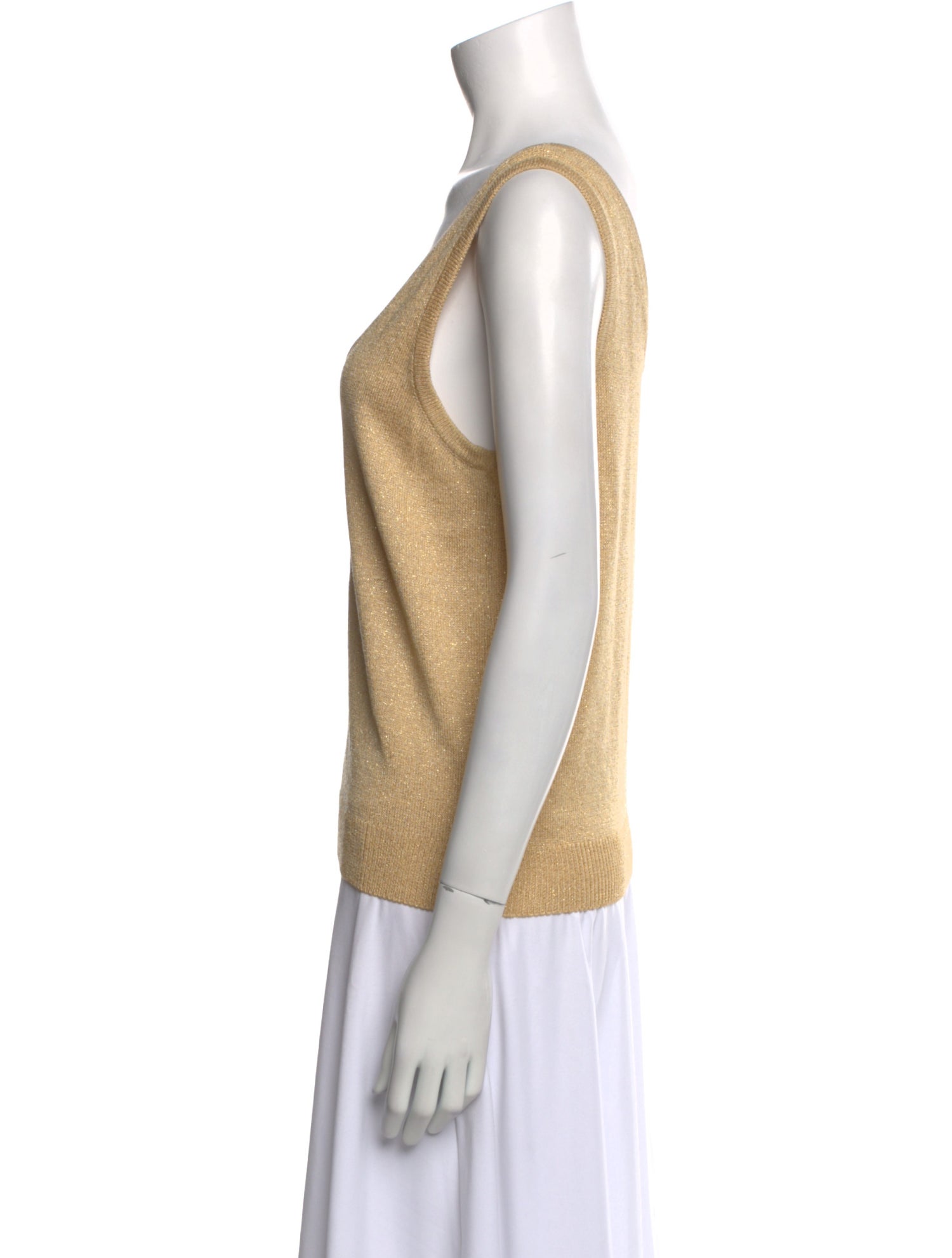 St. John Scoop Neck Sleeveless Top