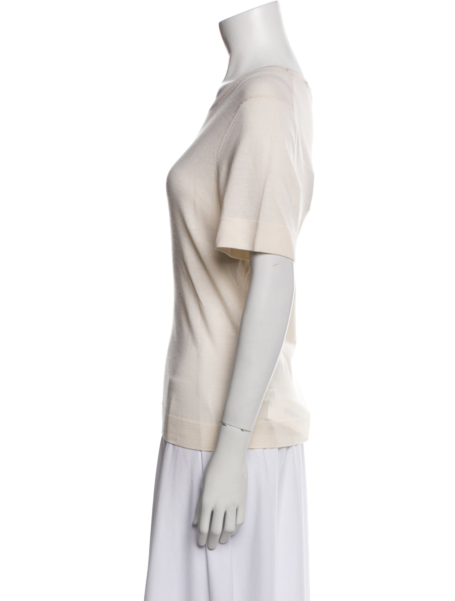 St. John Wool Bateau Neckline T-Shirt