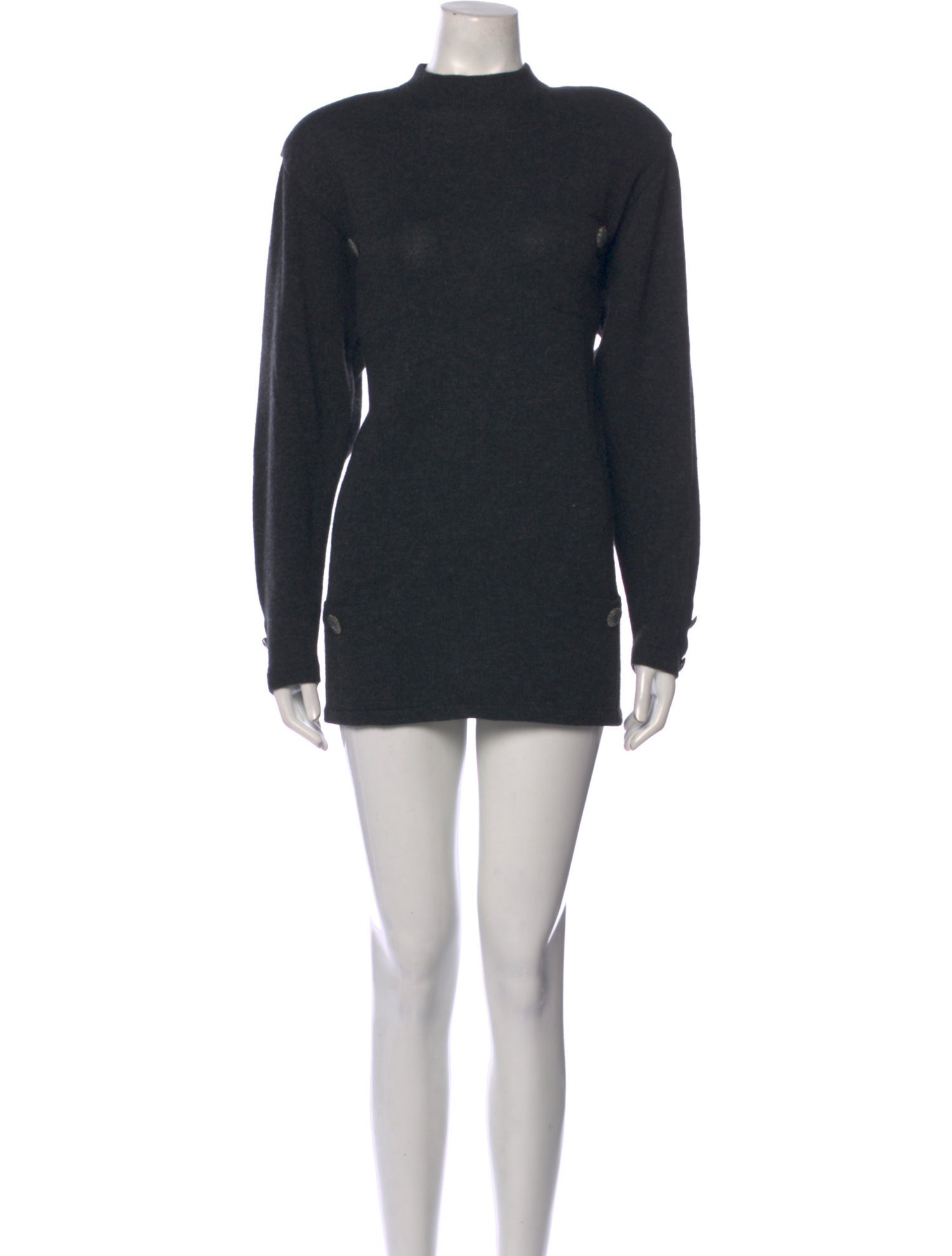 St. John Mock Neck Mini Dress