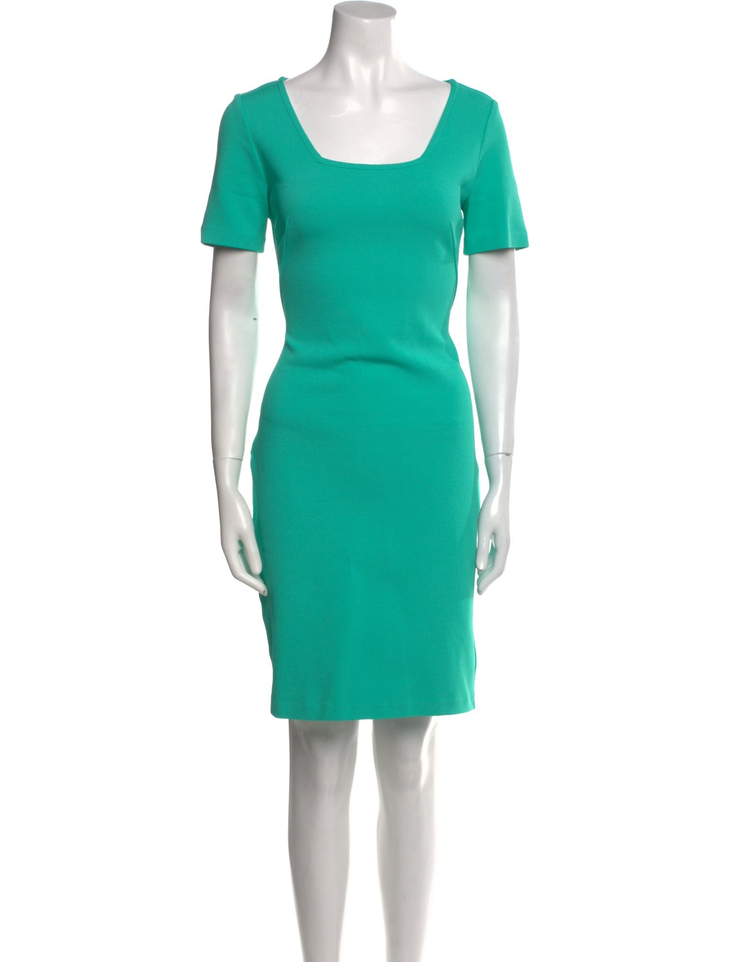 St. John Square Neckline Knee-Length Dress