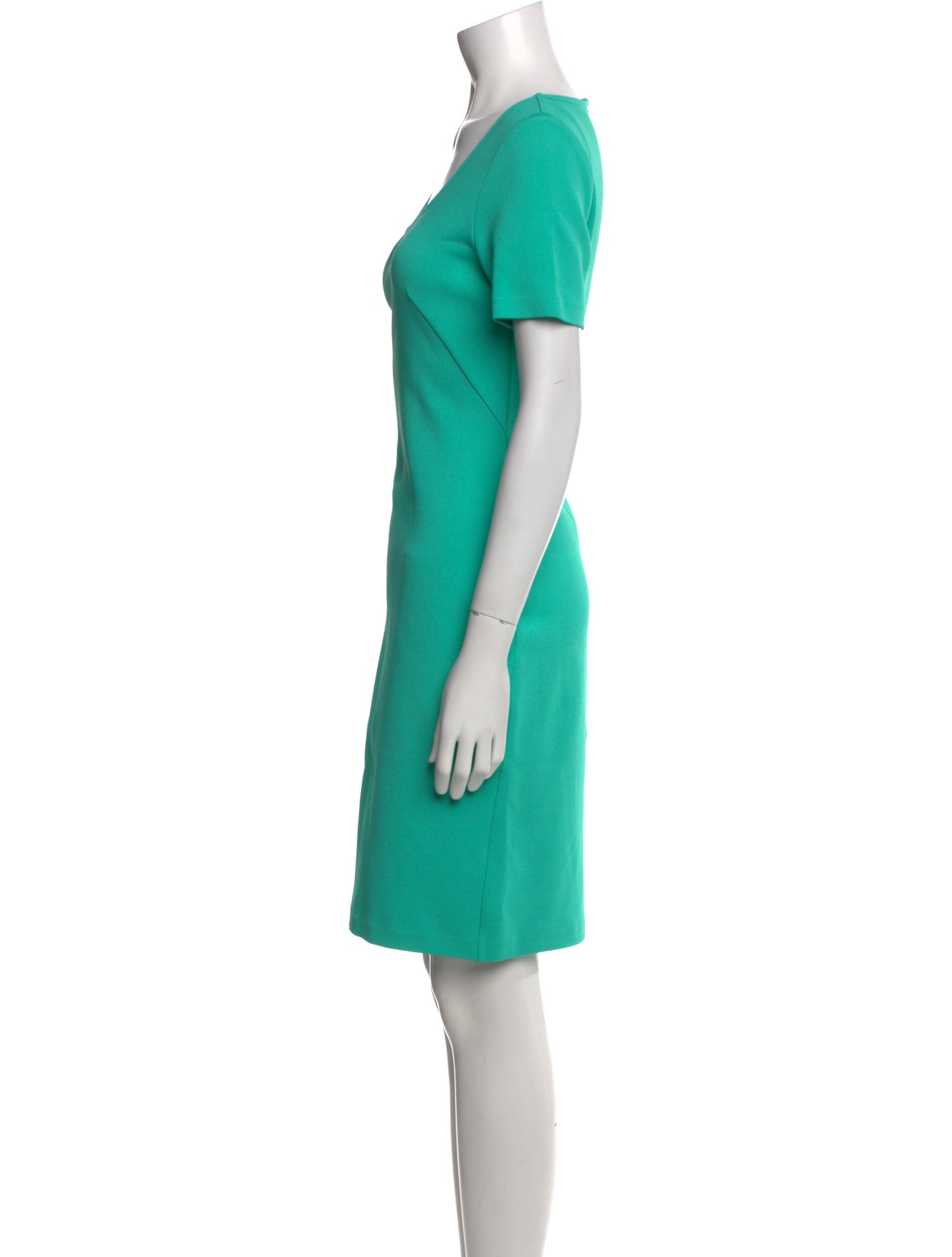 St. John Square Neckline Knee-Length Dress