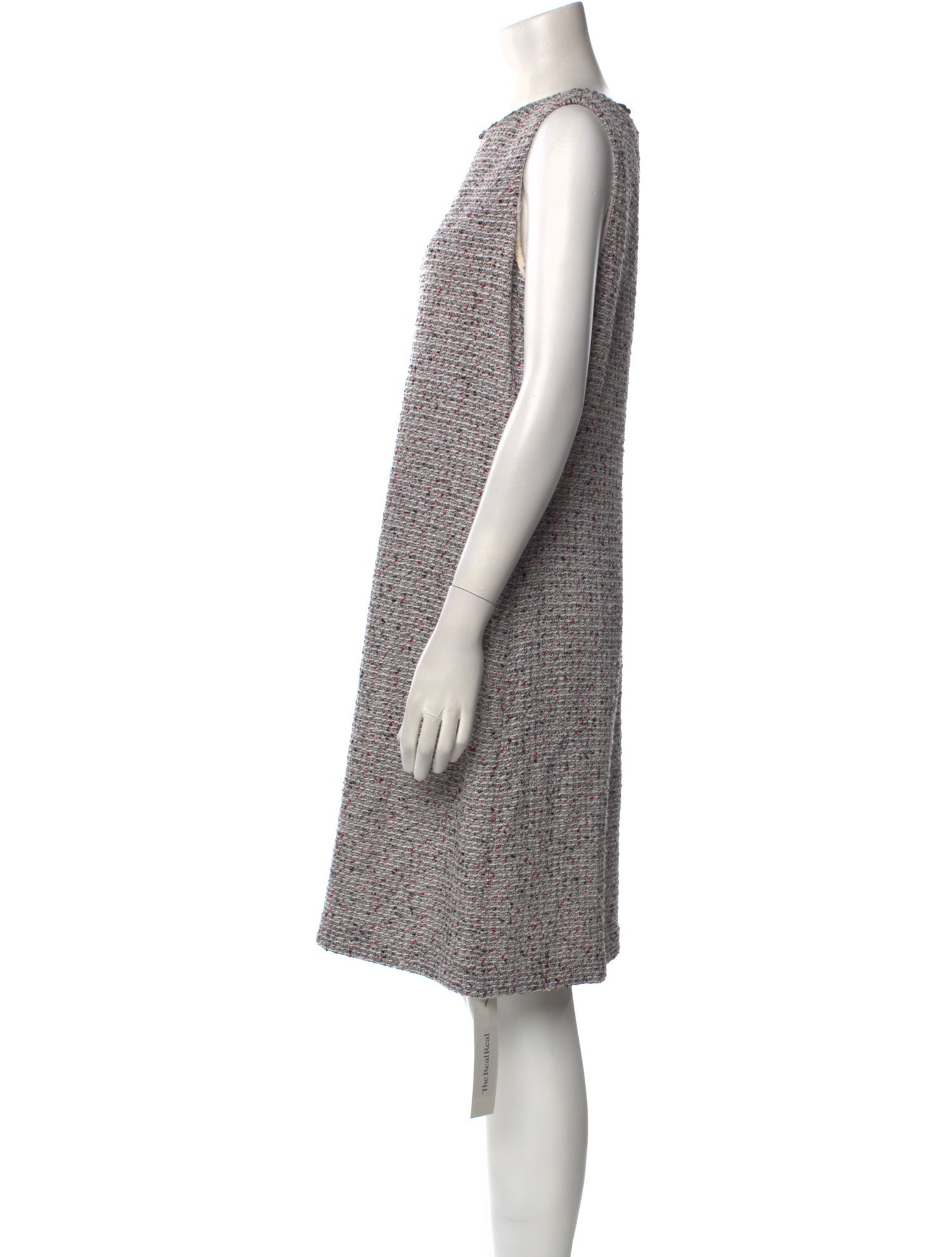 St. John Bateau Neckline Knee-Length Dress