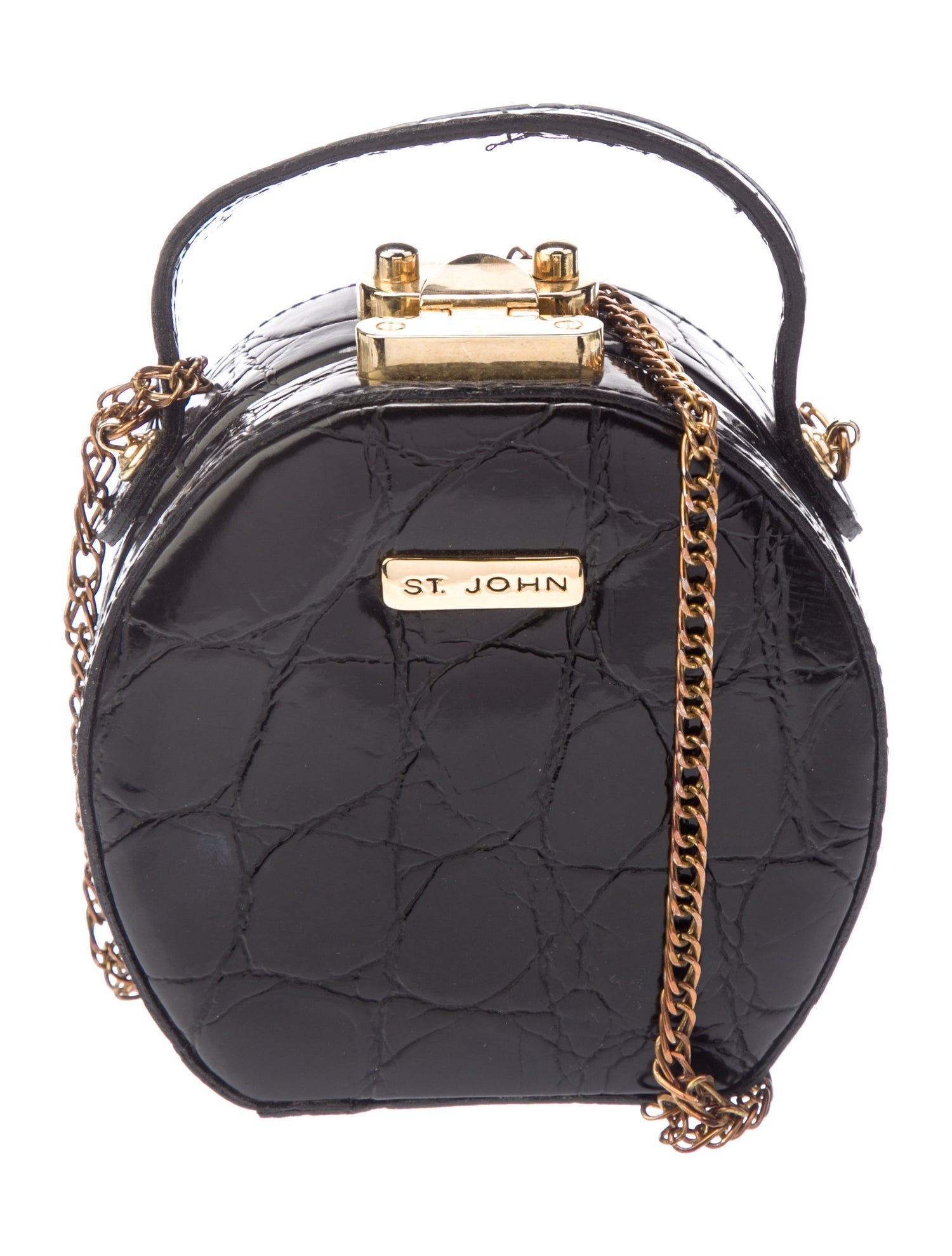 St. John Embossed Leather Backpack