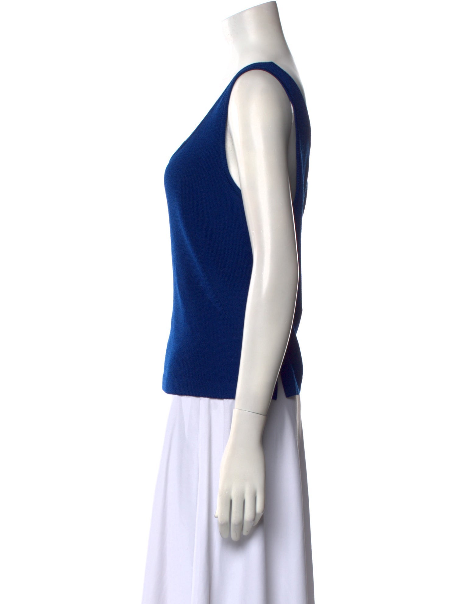 St. John Wool Scoop Neck Top