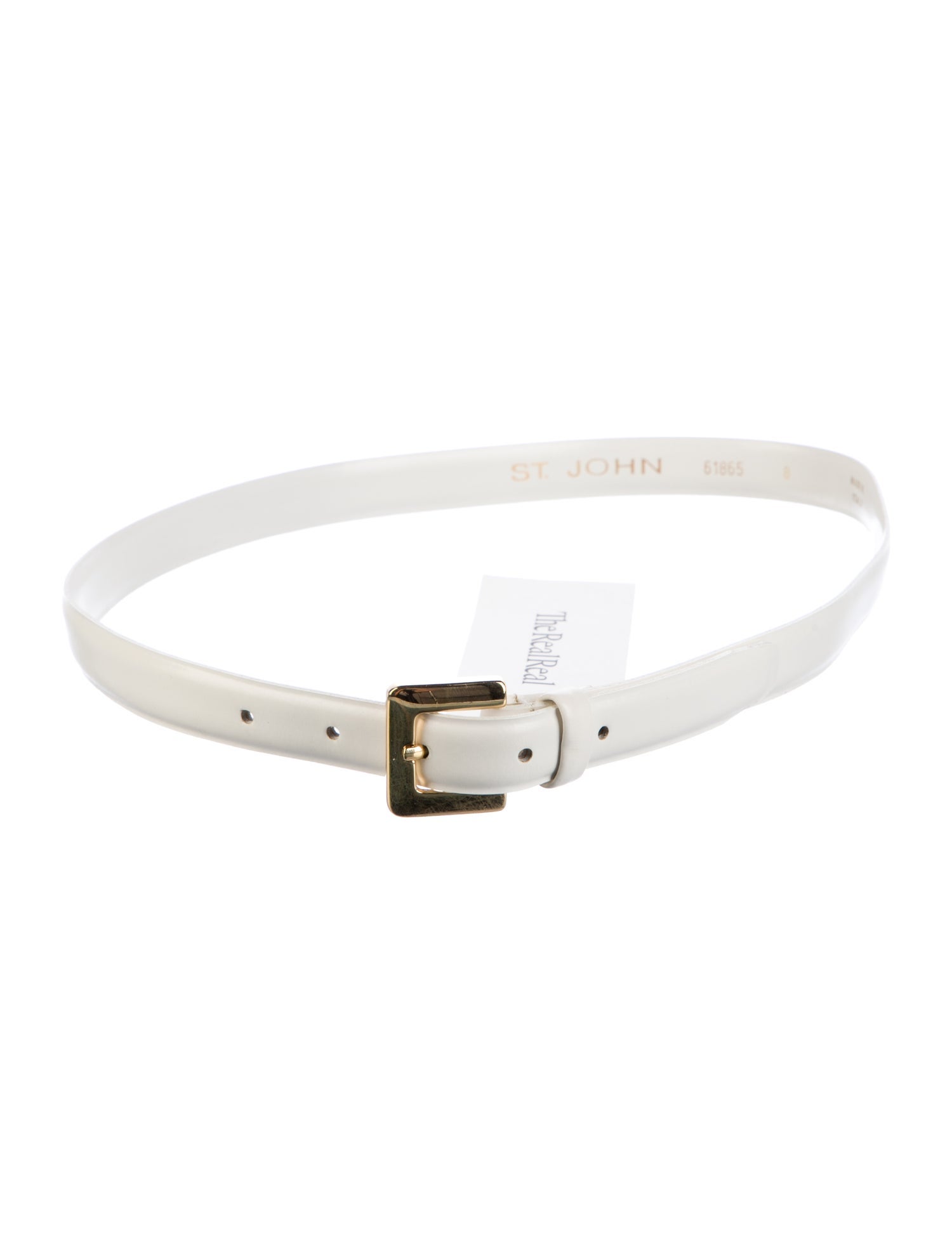 St. John Skinny Vegan Leather Belt