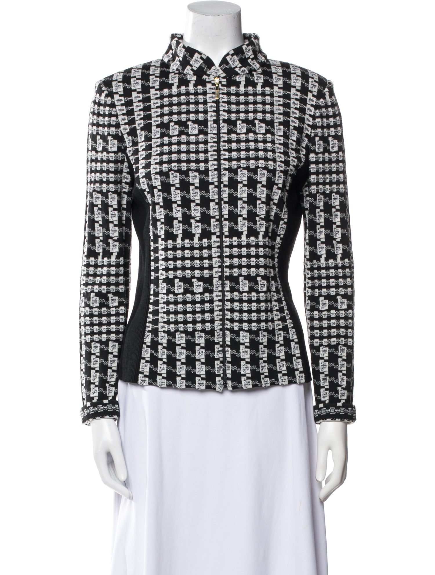 St. John Houndstooth Print Evening Jacket