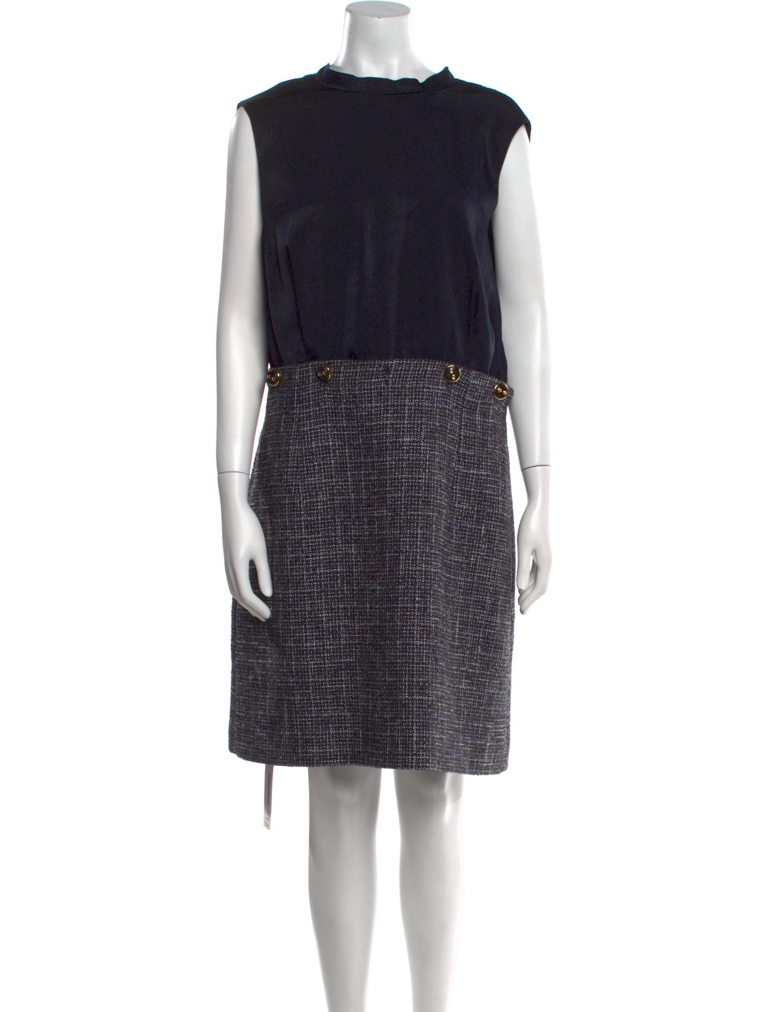 St. John Crew Neck Knee-Length Dress