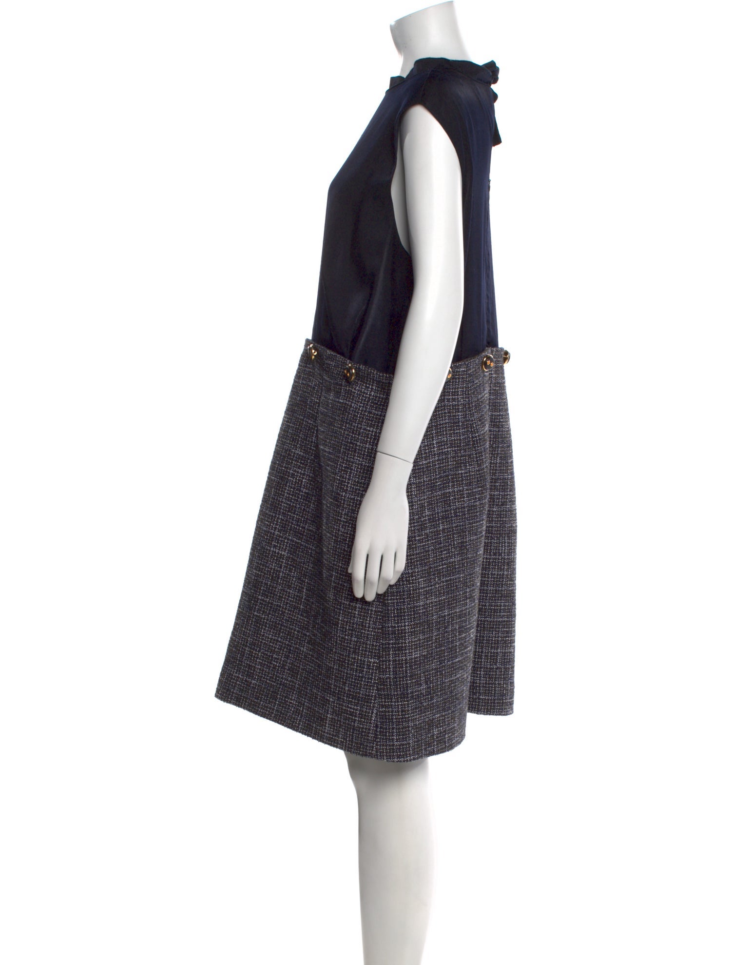 St. John Crew Neck Knee-Length Dress