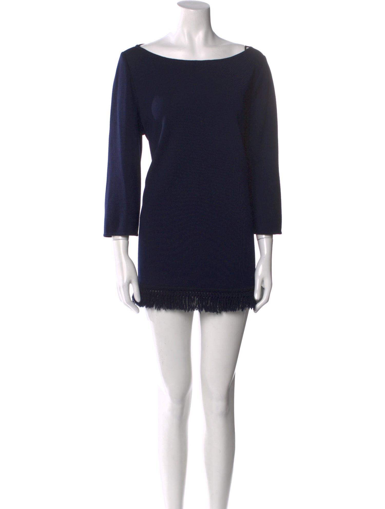 St. John Bateau Neckline Mini Dress