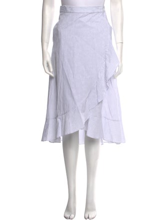 St. John Striped Long Skirt