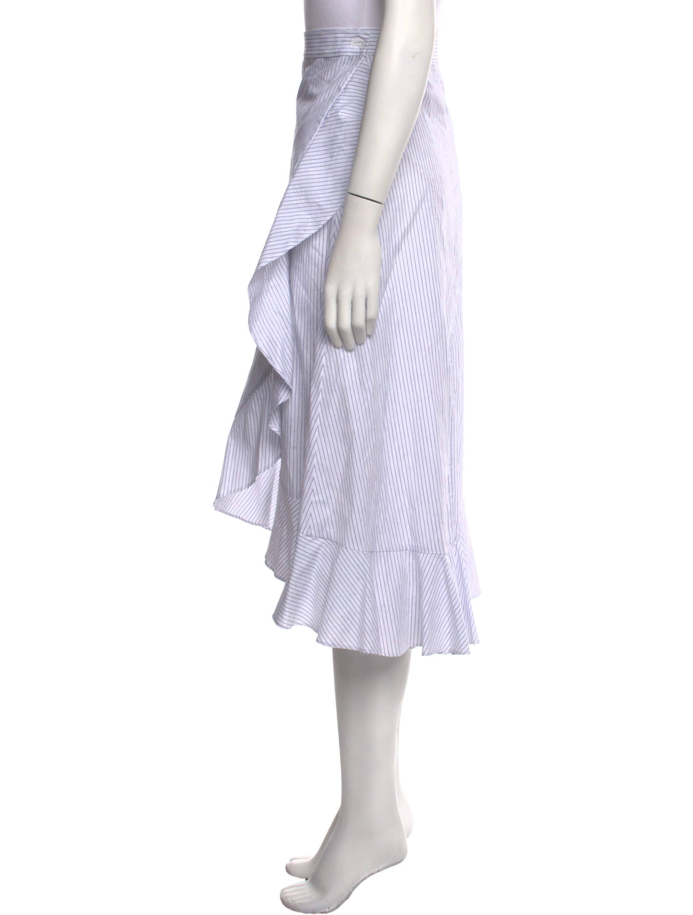 St. John Striped Long Skirt