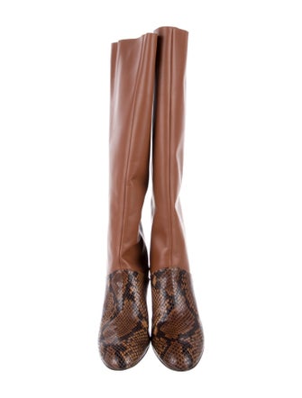 St. John Leather Printed Riding Boots