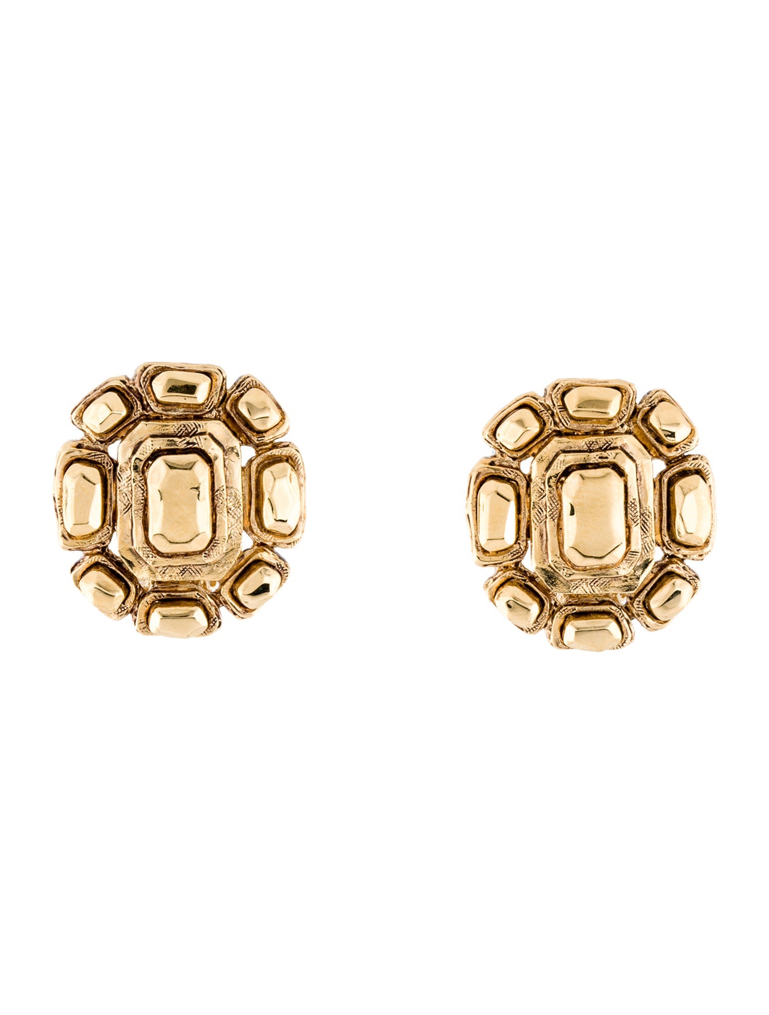 St. John Textured Clip-On Earrings