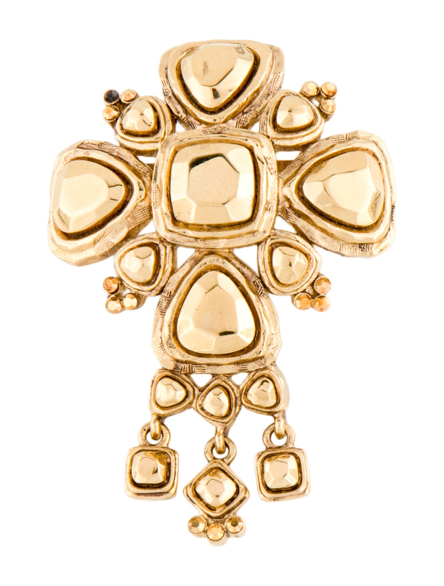 St. John Cross Dangle Brooch Pendant