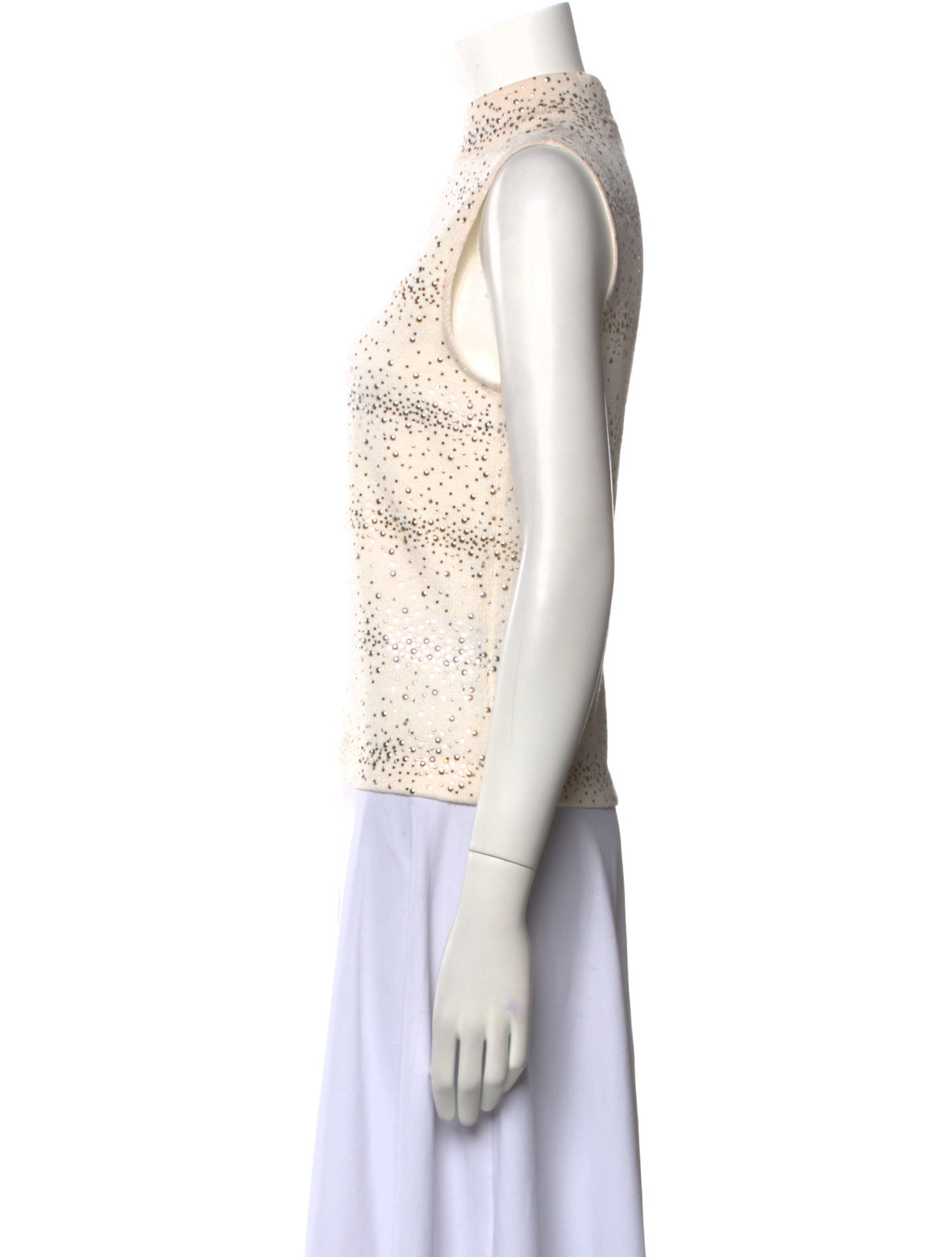 St. John Wool Mock Neck Sweater