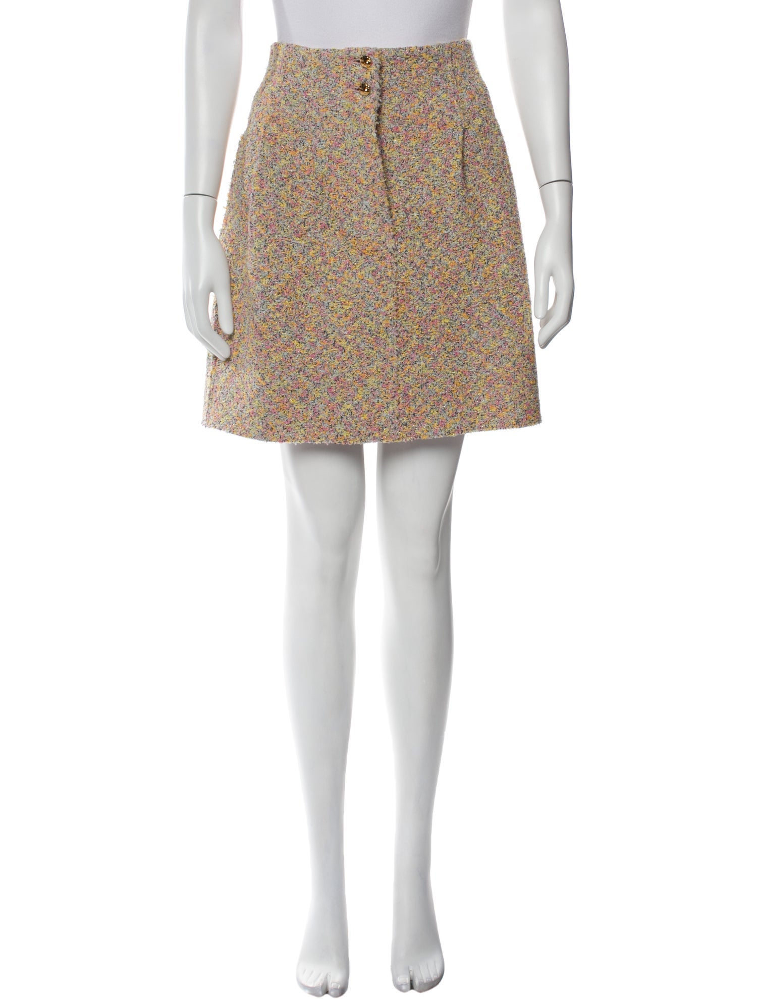 St. John Tweed Pattern Knee-Length Skirt