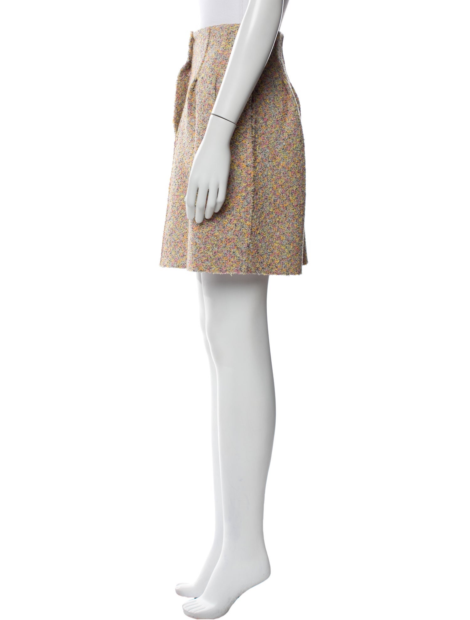 St. John Tweed Pattern Knee-Length Skirt