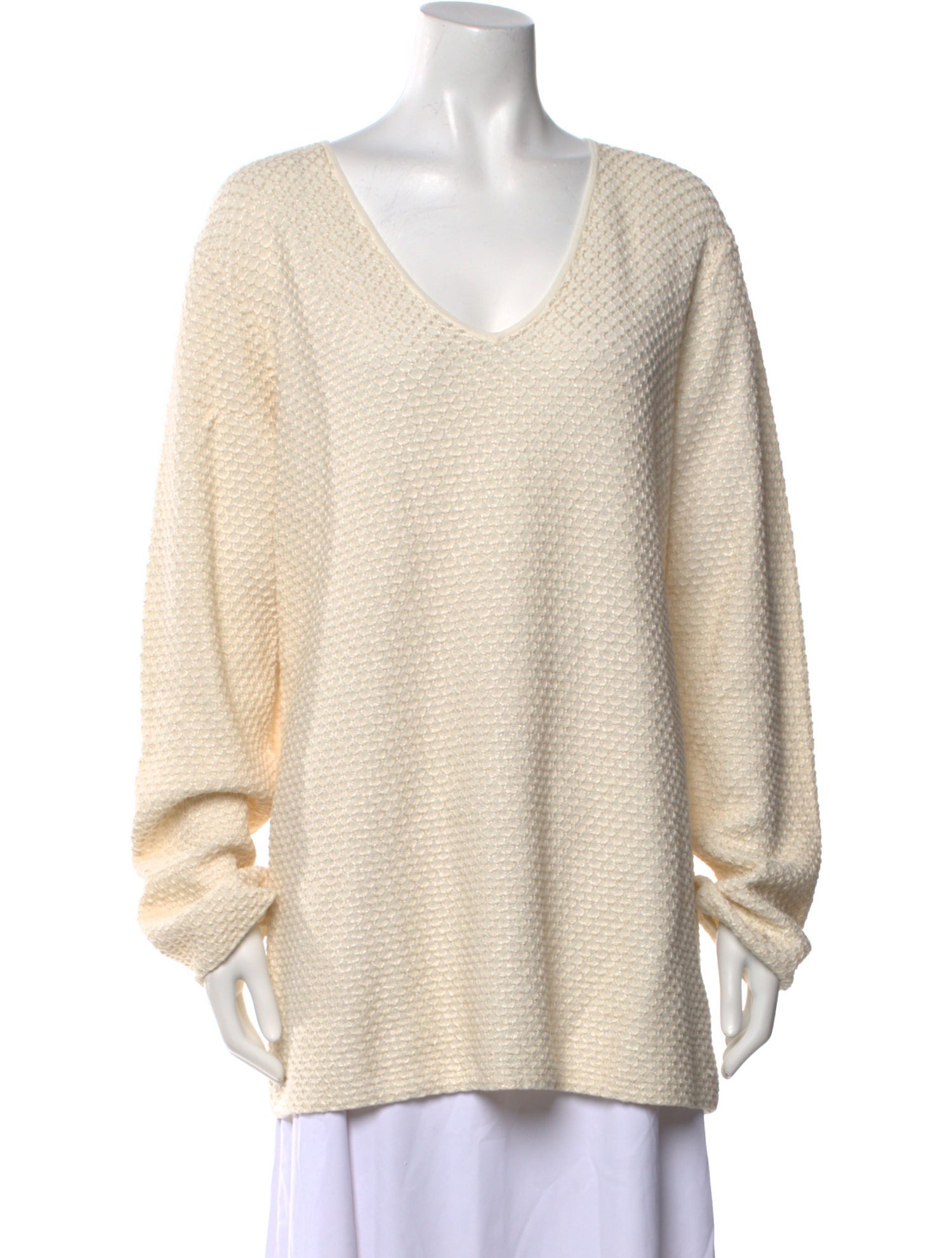 St. John V-Neck Long Sleeve Sweatshirt