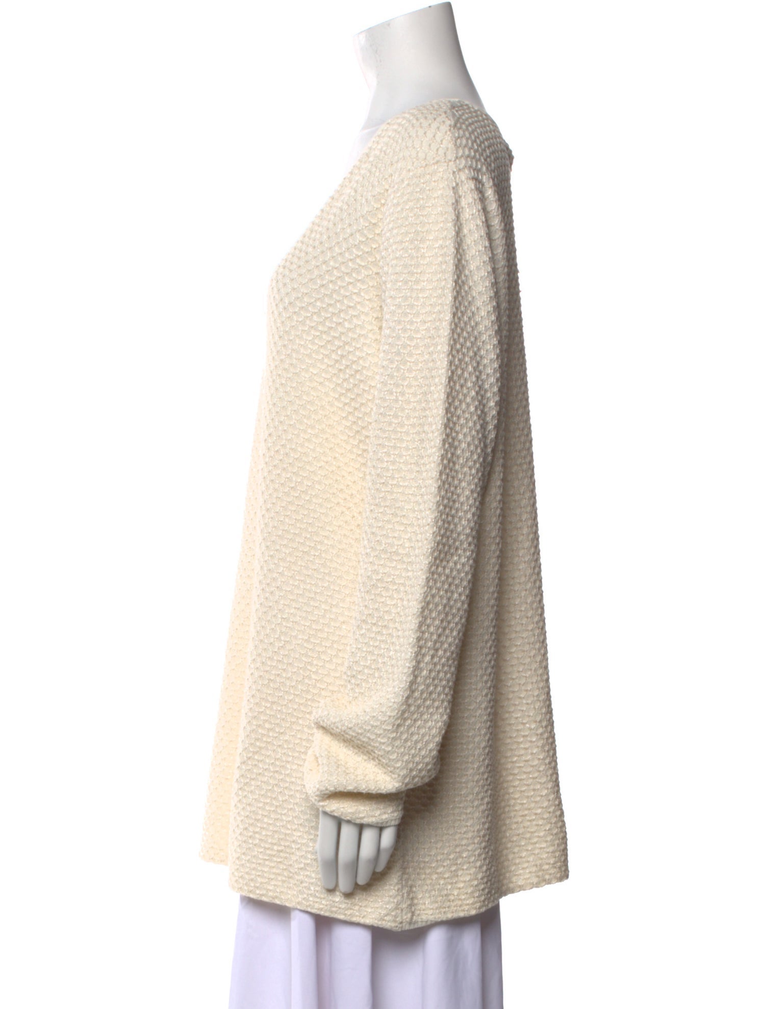 St. John V-Neck Long Sleeve Sweatshirt