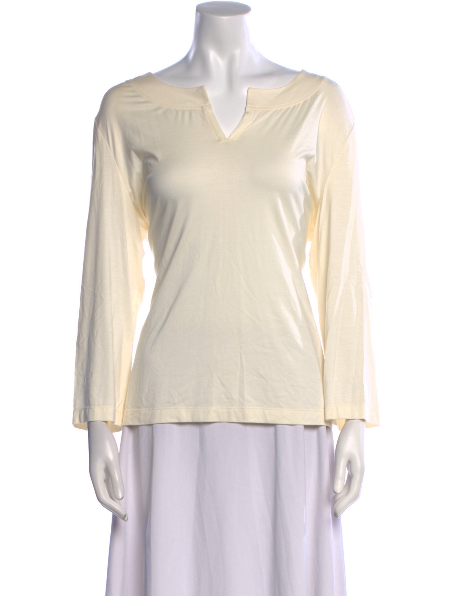 St. John V-Neck Long Sleeve Top