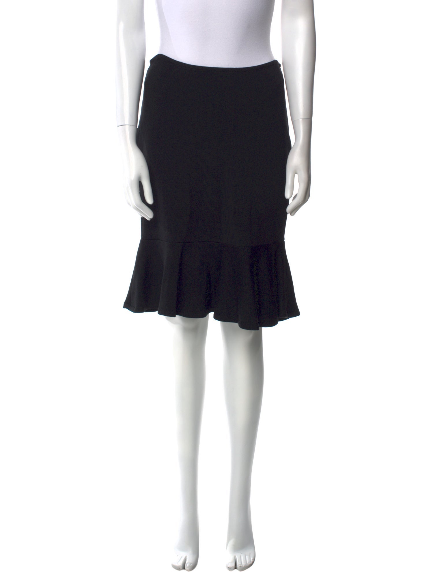 St. John Ruffle Embellishment Knee-Length Skirt