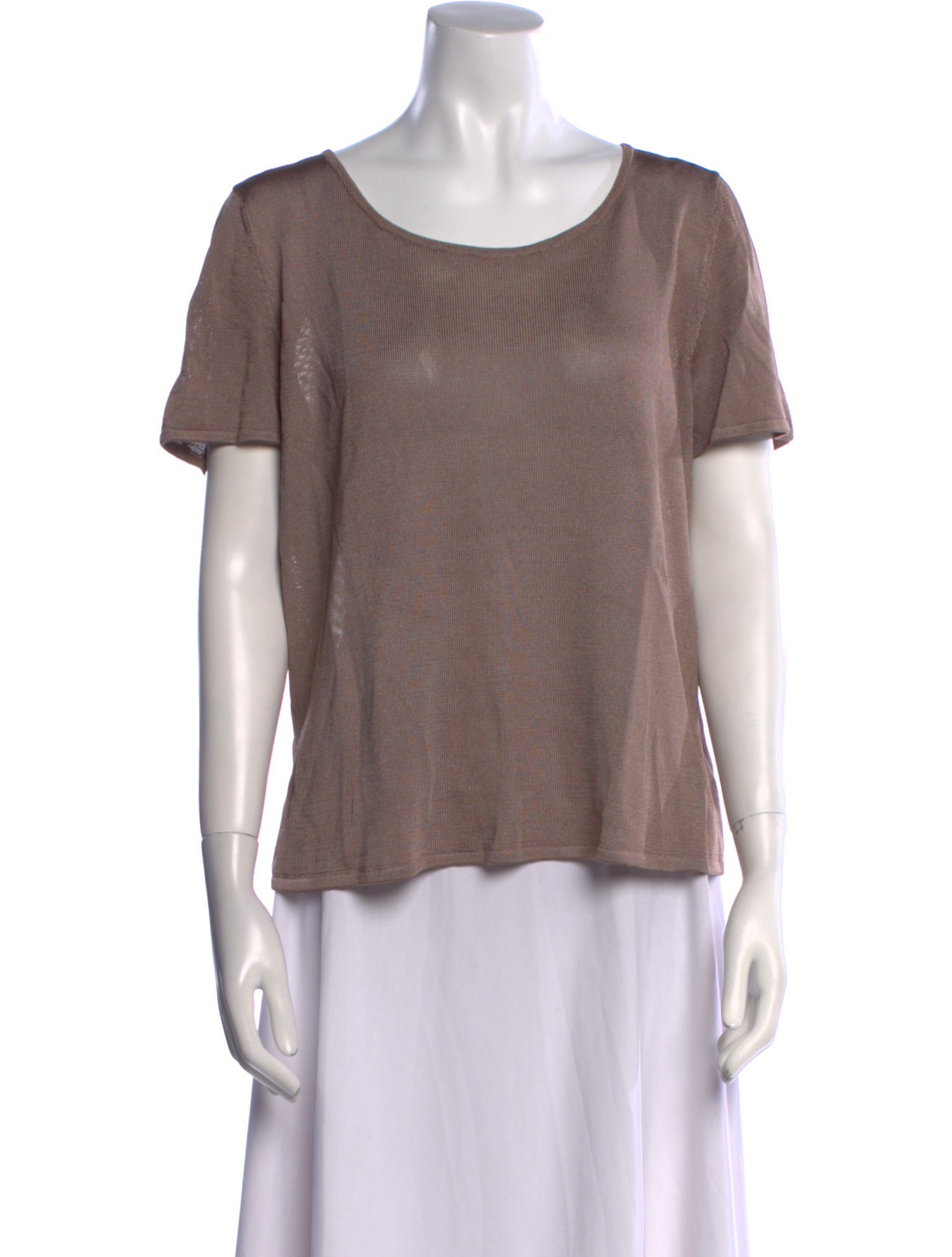 St. John Scoop Neck Short Sleeve T-Shirt