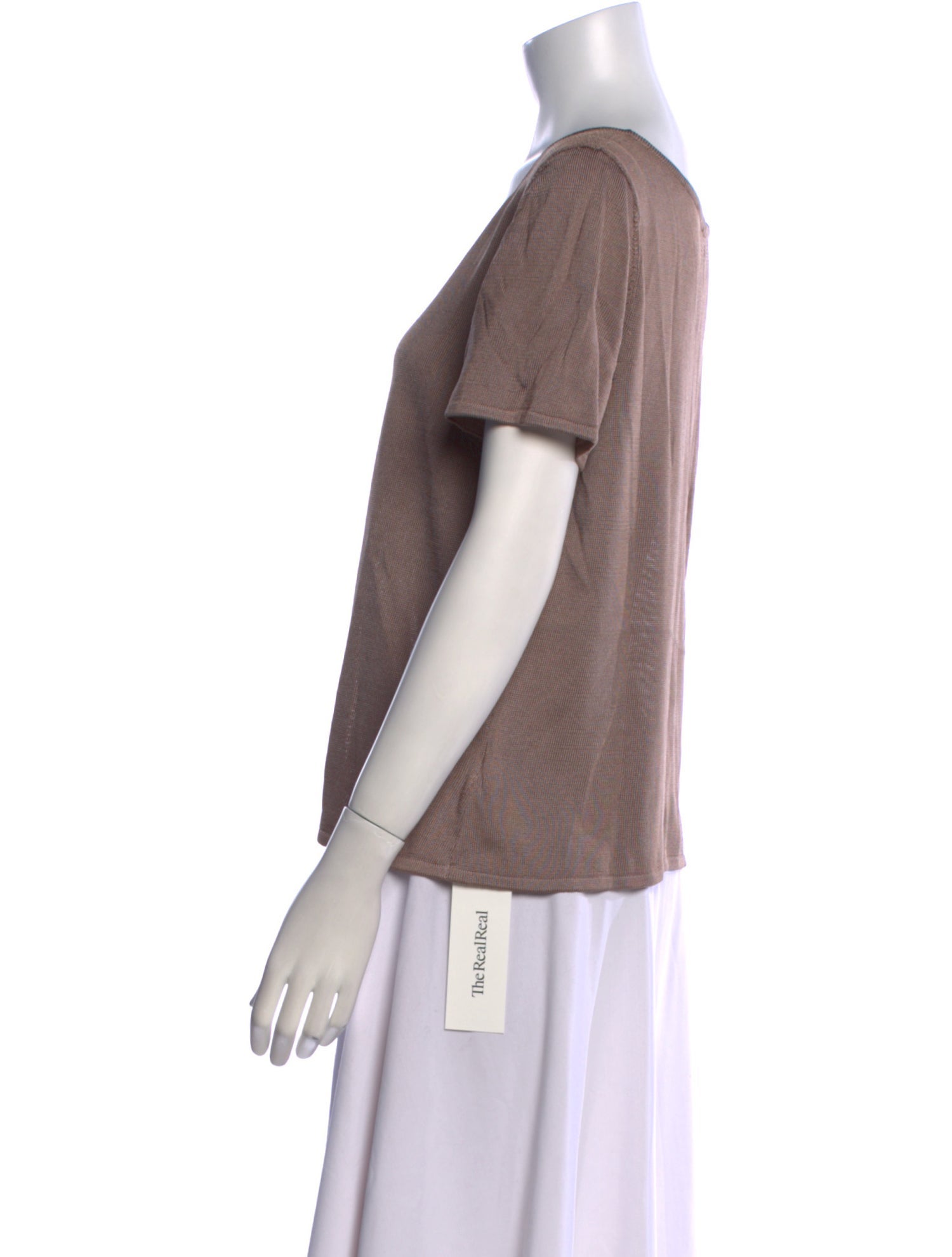 St. John Scoop Neck Short Sleeve T-Shirt