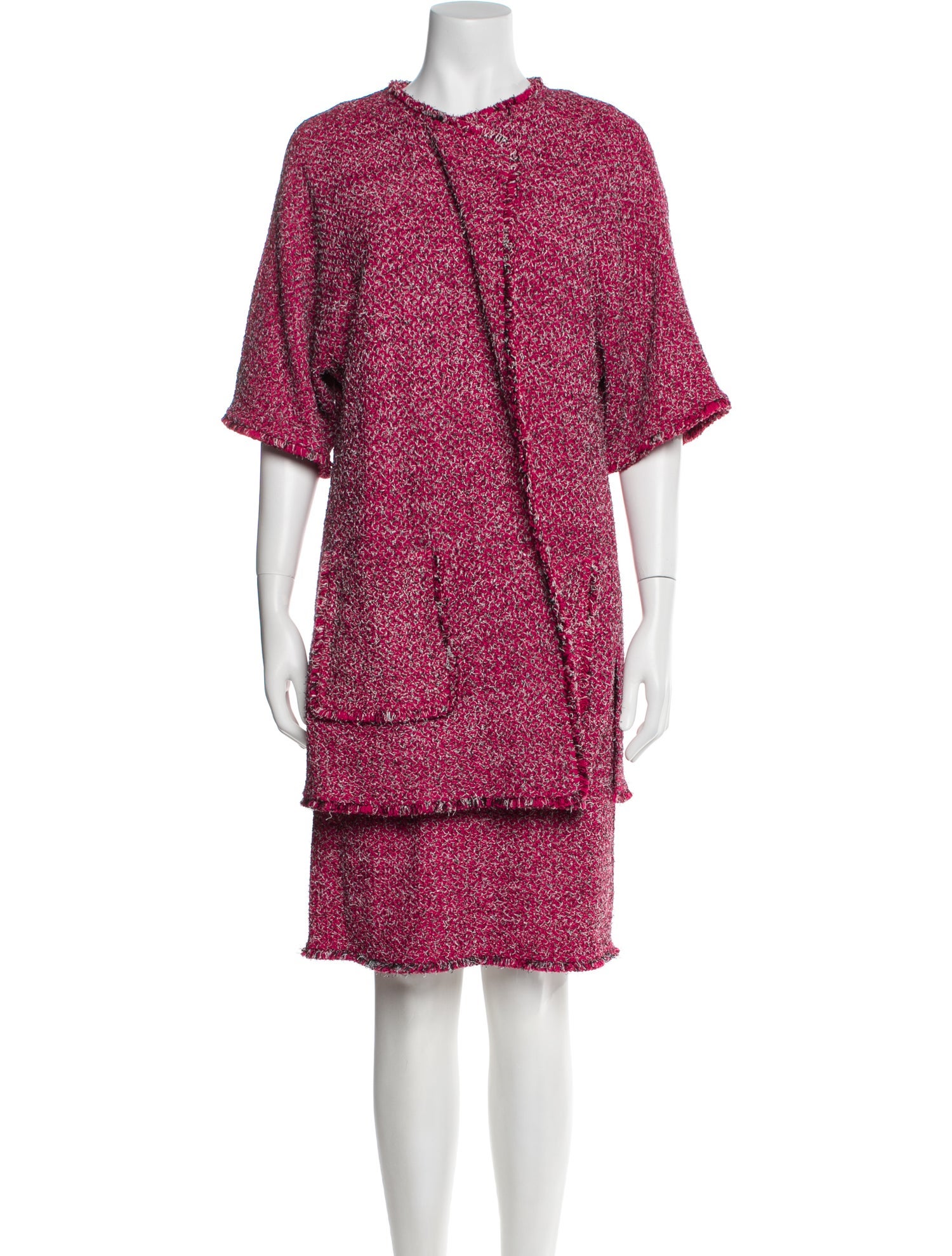 St. John Wool Printed Dress Set