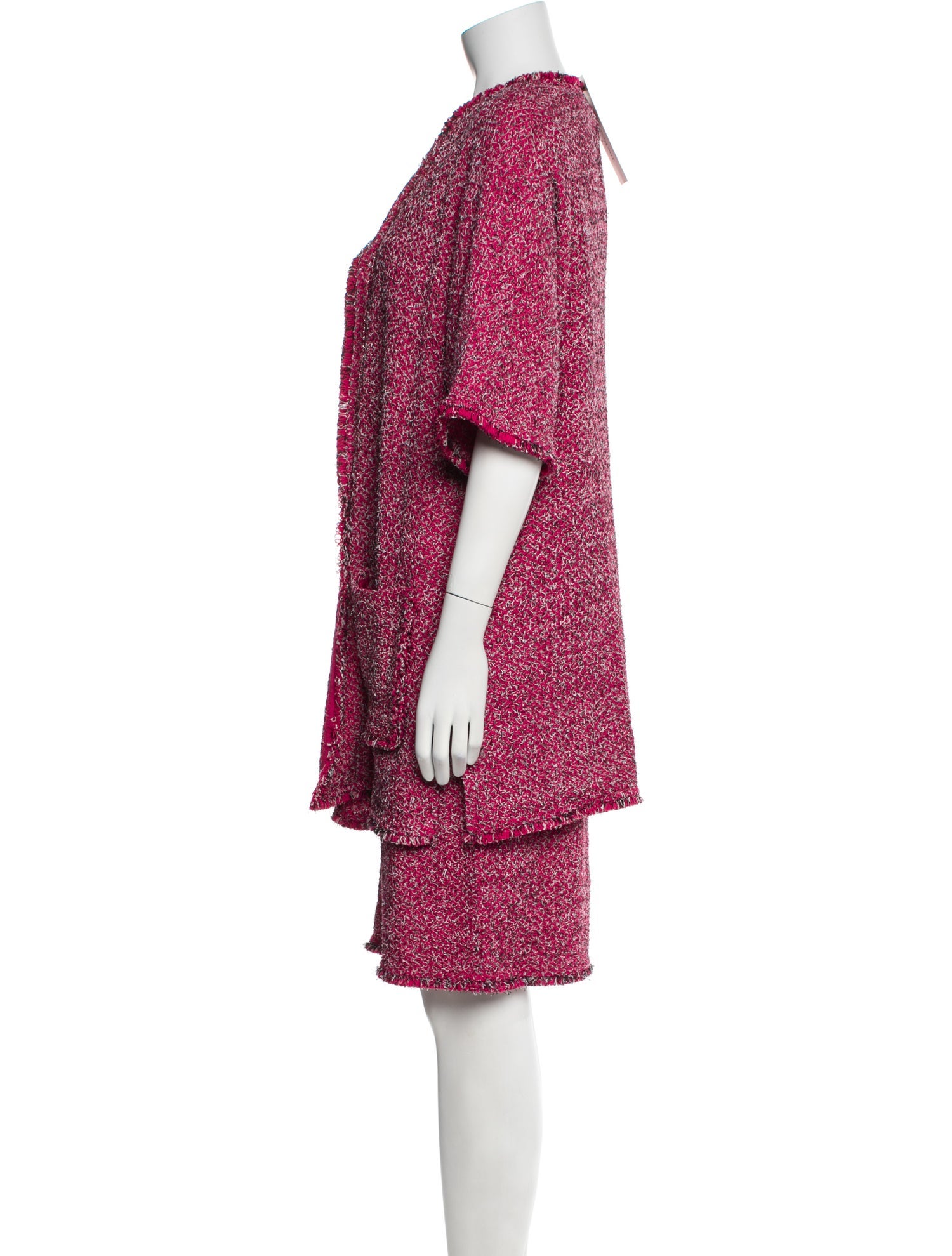 St. John Wool Printed Dress Set