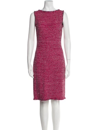 St. John Wool Printed Dress Set