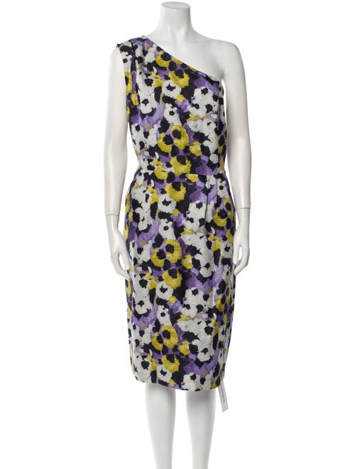 St. John Printed Midi Length Dress