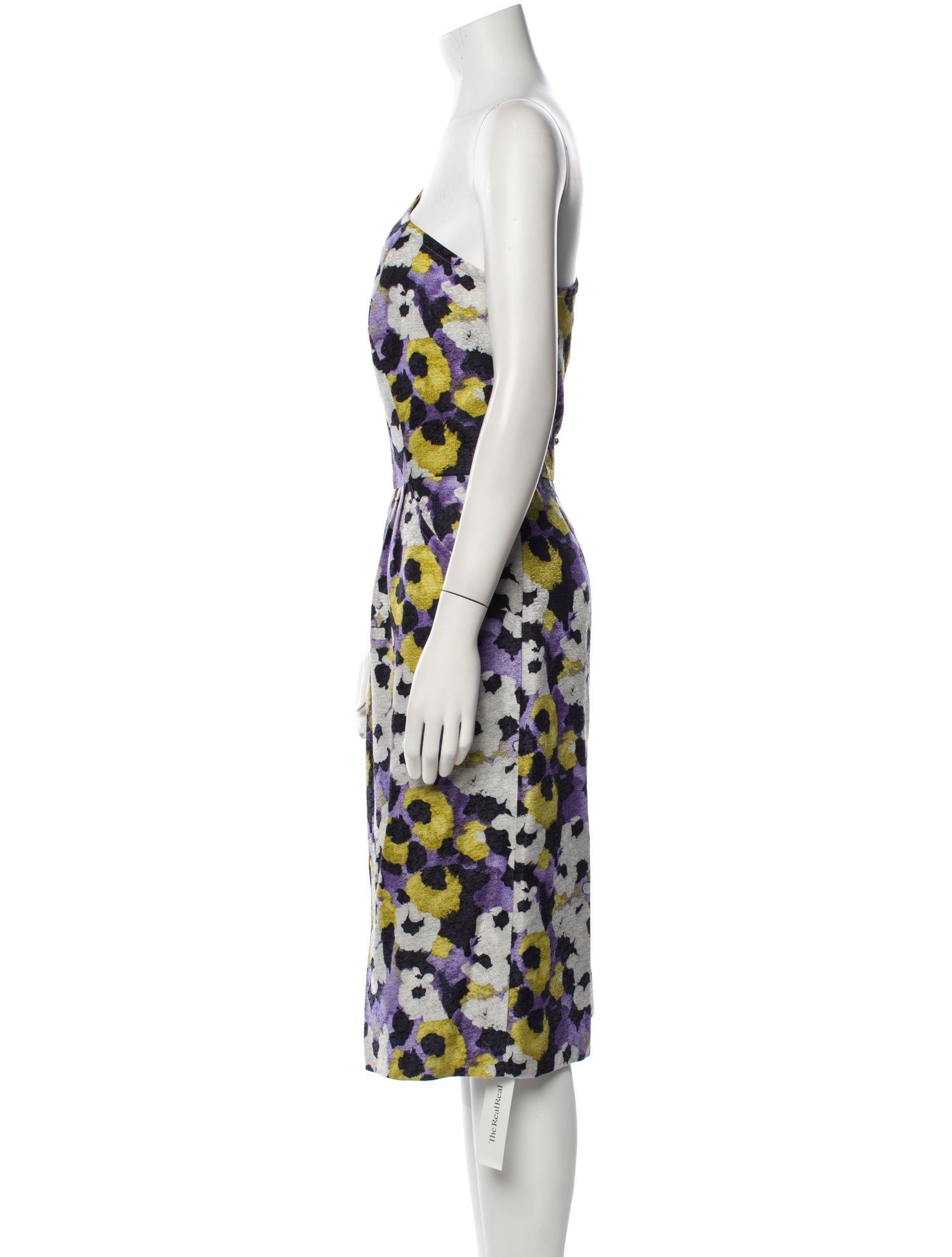 St. John Printed Midi Length Dress
