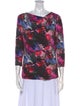 St. John Printed Asymmetrical Top