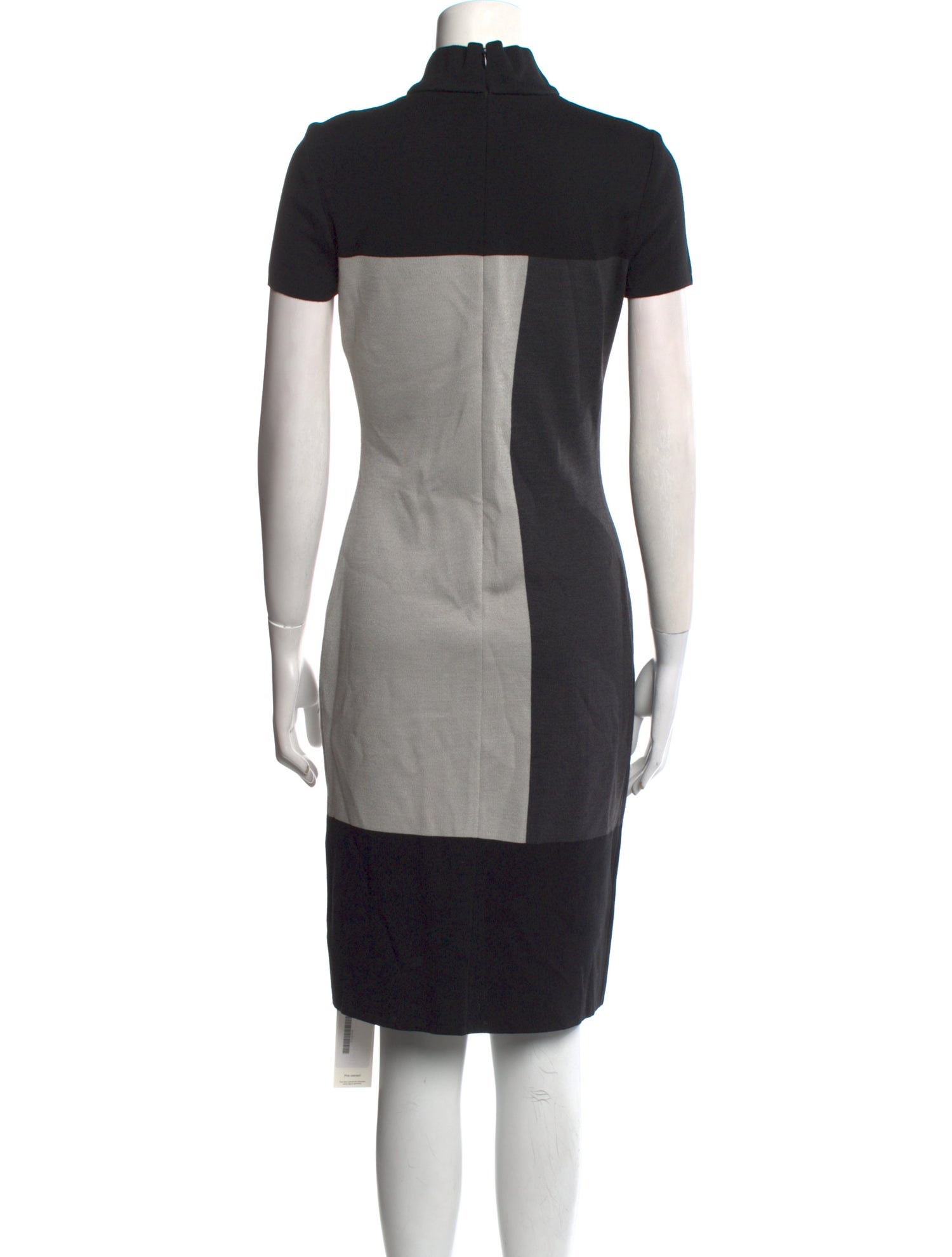 St. John Colorblock Pattern Knee-Length Dress
