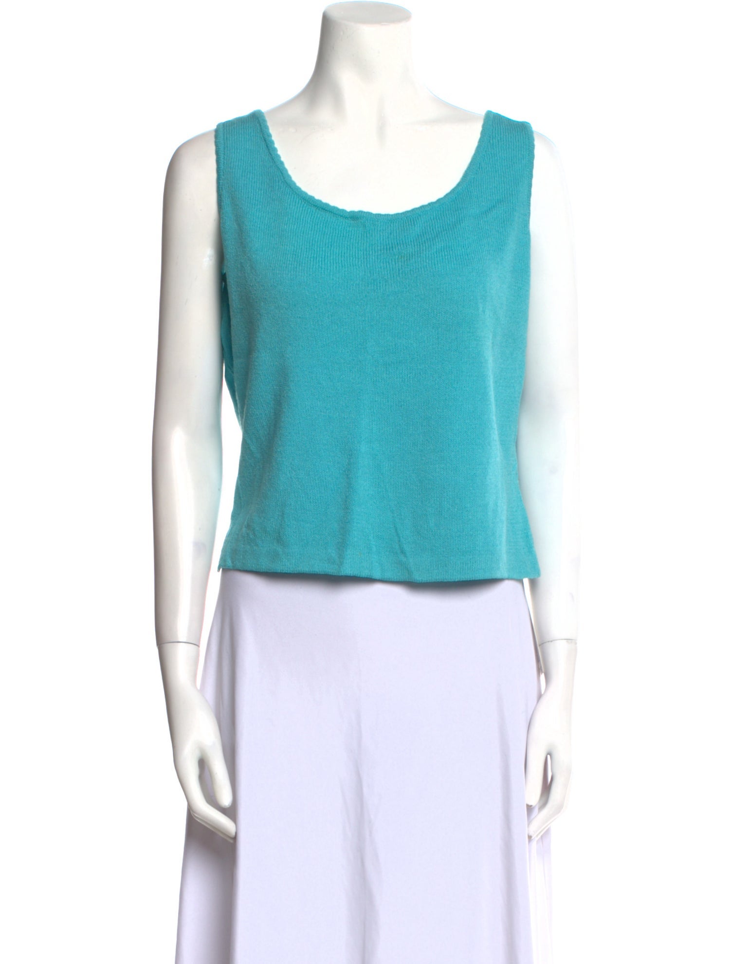 St. John Wool Scoop Neck Crop Top